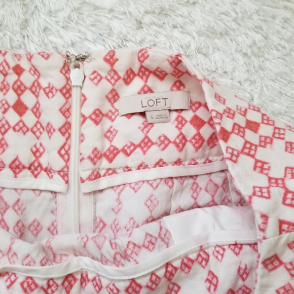 Ann Taylor Loft Linen blend pink skirt size 4 - Picture 5 of 6